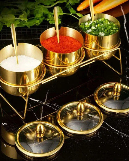 Elegant Stainless Steel Condiment Set with Wasabi Tray - Ideal for Hotpot, Dips, and More