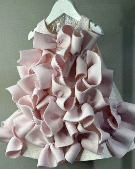 Eid Celebration Luxury One-Piece Dress for Young Girls - Elegant Birthday Party Outfit