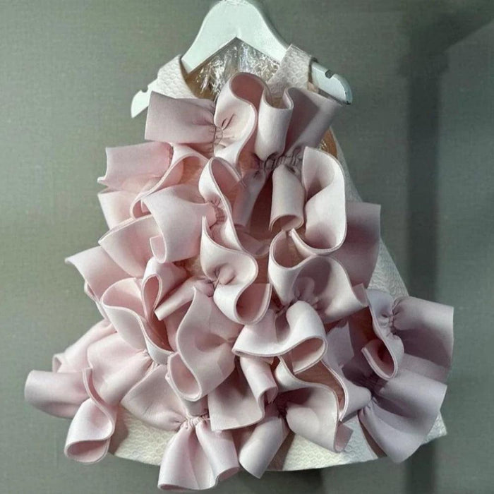 Eid Celebration Luxury One-Piece Dress for Young Girls - Elegant Birthday Party Outfit
