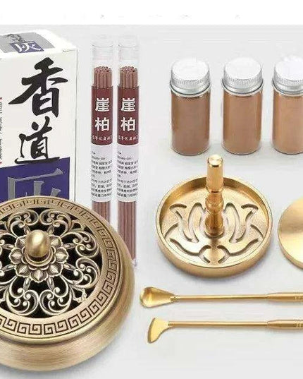Brass Incense Creation Kit - Versatile Incense Burner Accessories for Yoga, Meditation, and Home Fragrance