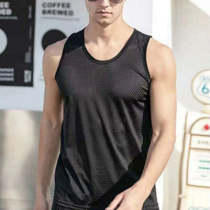 Men's Slim Fit Summer Muscle Tank Top - Quick-Drying Sleeveless Vest for Bodybuilding