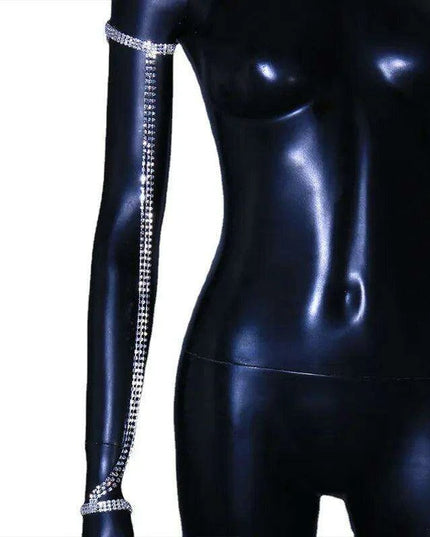 Sparkling Crystal Tassel Arm Chain Bracelet - A Chic Essential for Any Event