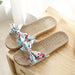 Bohemia Beach Flip Flops: Stylish Bowknot Slip-On Sandals for Women