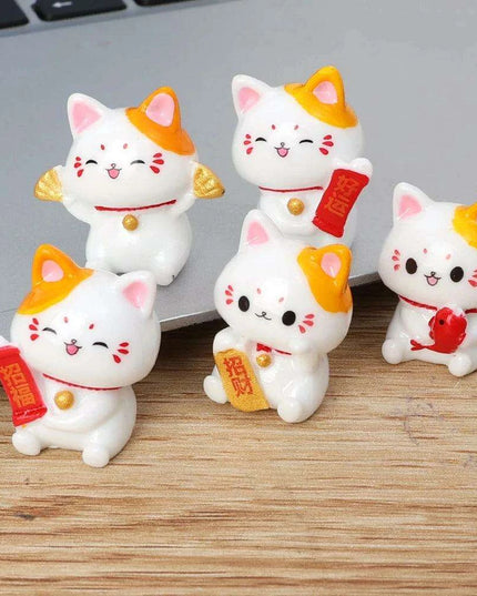 Lucky Cat Dashboard Charms - Maneki Neko Car Accessories for Good Fortune