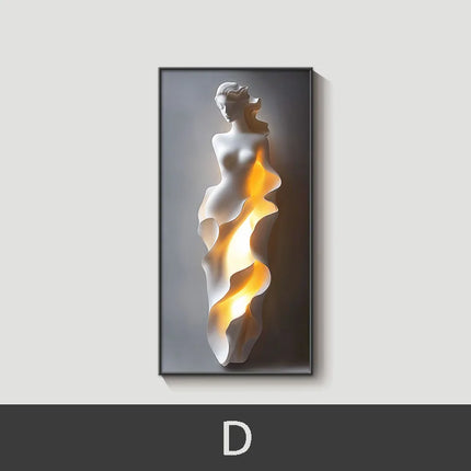 Modern Light Luxury Entrance Door Decoration Painting, Simple Abstract