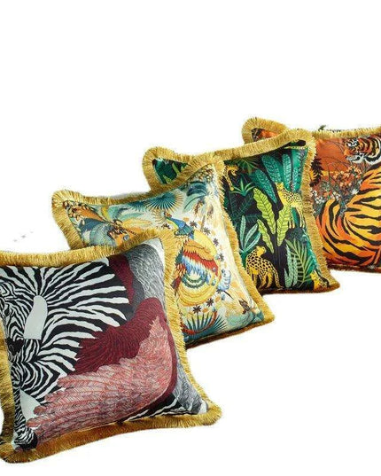 Retro Chic Lumbar Cushion Cover for Elegant Home Styling