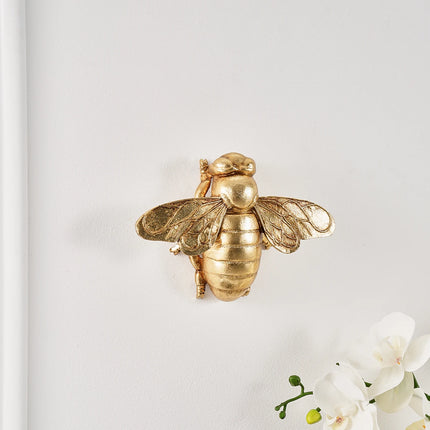 Golden Bee Wall Sculpture – Decorative Metal Wall Art
