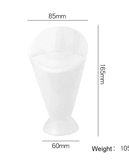 French Fry and Dipping Sauce Stand - Chic White Snack Holder Duo