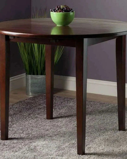 Stylish Walnut Expandable Drop Leaf Dining Set for Contemporary Homes