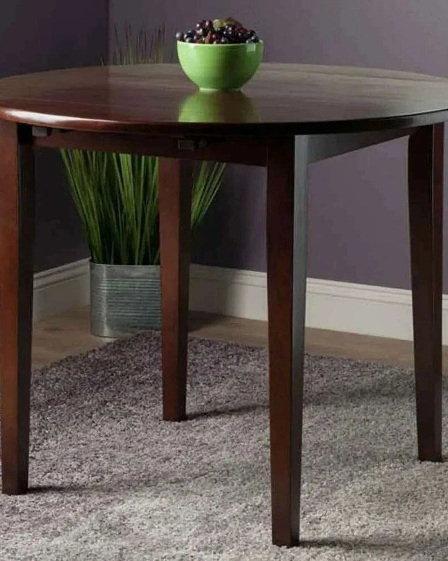 Stylish Walnut Expandable Drop Leaf Dining Set for Contemporary Homes