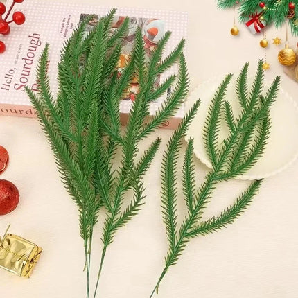 Artificial Green Pine Sprigs, Approx. 37 cm, Selected Pack
