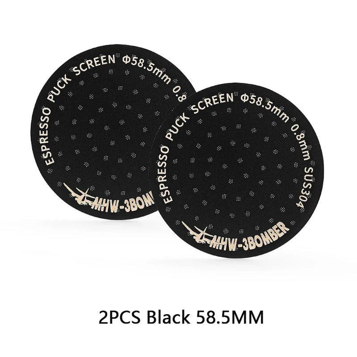 Stainless Steel Double-Layer Espresso Puck Screen for Optimal Coffee Extraction - Compatible with 51/53/58.5mm Portafilters