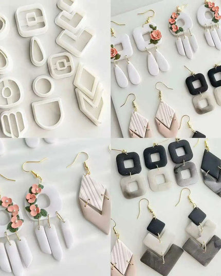 Creative Geometric Polymer Clay Cutters for Unique Earring Creations