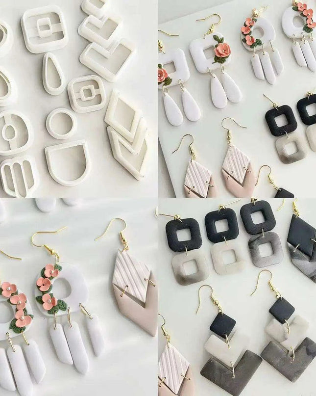 Creative Geometric Polymer Clay Cutters for Unique Earring Creations
