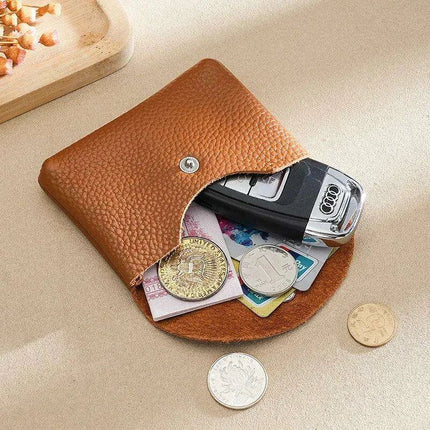 Chic Soft Leather Coin Purse Wallet - Select from Compact or Spacious Styles with Single or Double Compartments