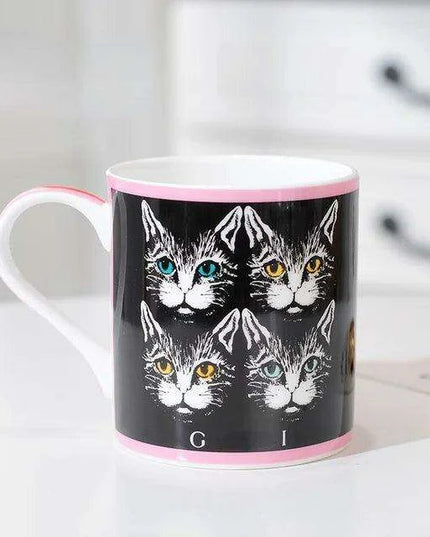 Charming European Ceramic Mug Set with Lid - Elegant Gift Box for a Delightful Drinking Experience