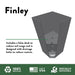 Finley Collection: 20-inch Tall Square Tapered Resin Planter - Cement Gray