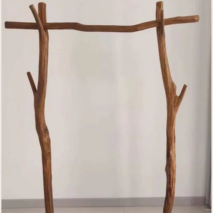 Hongding2 Japandi Style Clothes Rack - Stylish Wood Design & Display