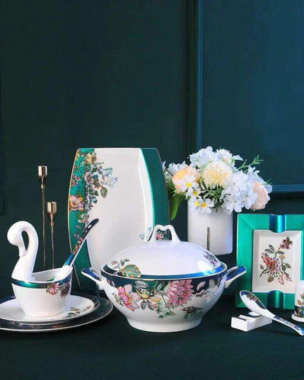 Elegant Jingdezhen Bone China Dining Set