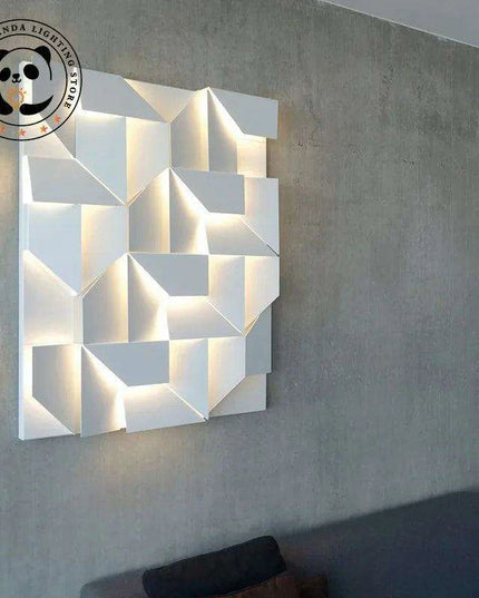 Elegant Customizable 3D Wall Sconce with Adjustable Brightness - Select Your Ideal Size