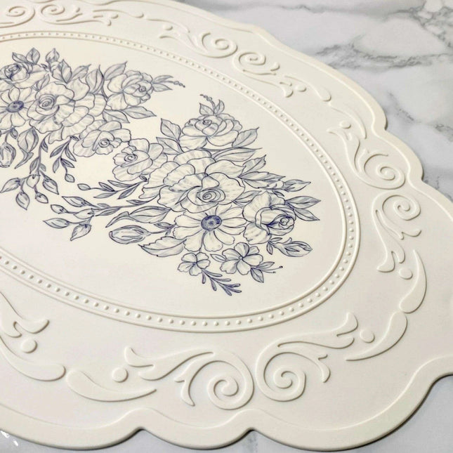 Elegant Retro Silicone Dining Mat for Stylish Table Settings