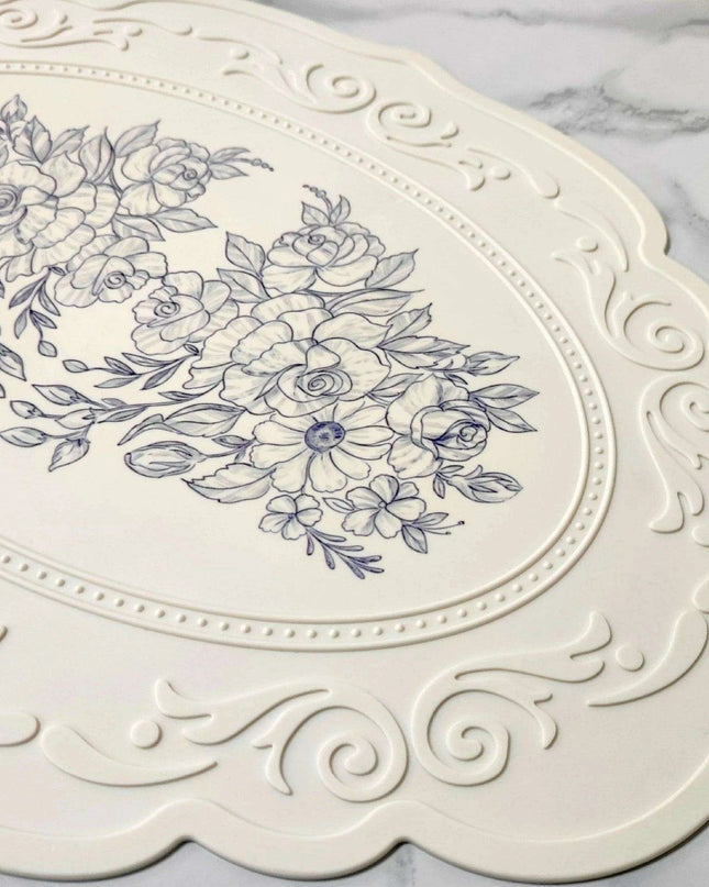 Elegant Retro Silicone Dining Mat for Stylish Table Settings