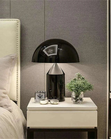 Sophisticated Nordic Mushroom LED Lamp with Gold Accents - Modern Illumination for Home and Office