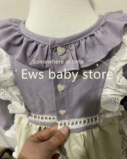 Enchanting 2PCS Vintage Lace Spanish Lolita Princess Dresses for Girls