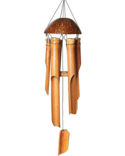 Handcrafted Bamboo Wind Chimes - 6 Melodic Tubes for Calming Outdoor Harmony - Ideal for Garden Decor and Thoughtful Gifts