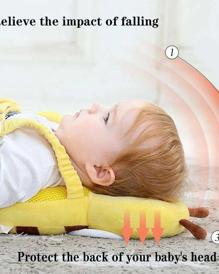 Bee-Themed Toddler Safety Backpack with Adjustable Headguard for Safe Adventures