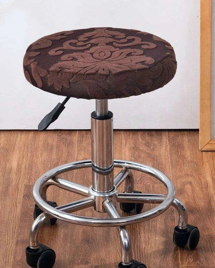 Elegant Stretch Jacquard Chair Protector Cover for Round Seats