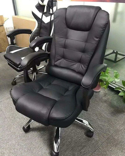Premium Comfort Leather Massage Swivel Recliner for Enhanced Workspace Relaxation