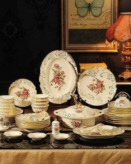 European Ceramic Dinnerware Set for Elegant Dining Occasions