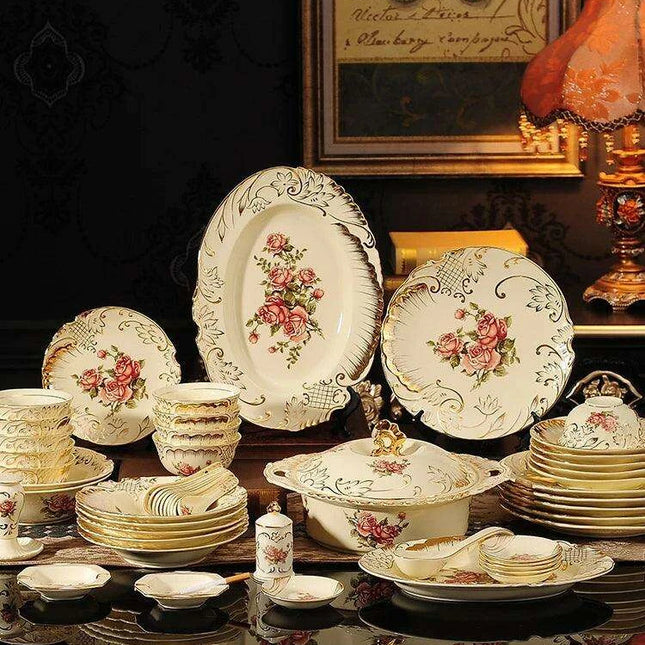 European Ceramic Dinnerware Set for Elegant Dining Occasions