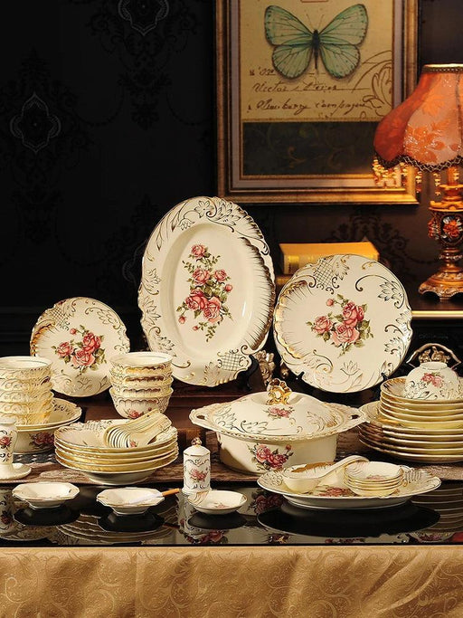 European Ceramic Dinnerware Set for Elegant Dining Occasions