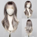 30-Inch Brown Wavy Synthetic Wig with Bangs - Perfect for Parties and Themed Events
