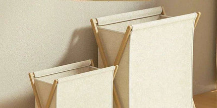 Eco-Friendly Bamboo Foldable Laundry Hamper - Stylish and Space-Saving Storage Solution