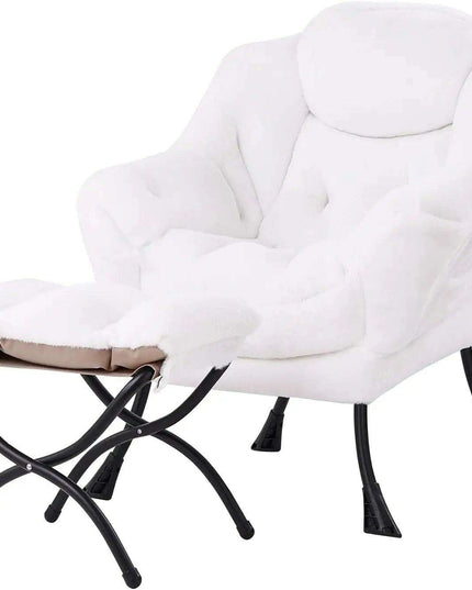 Elegant Lounge Chair Ensemble with Ottoman and Storage Compartment