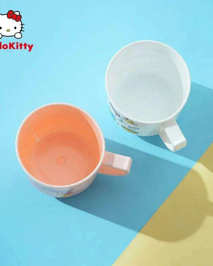 Sanrio Character Kids' Breakfast Water Cup Set Featuring Hello Kitty and My Melody - Fun and Whimsical Design