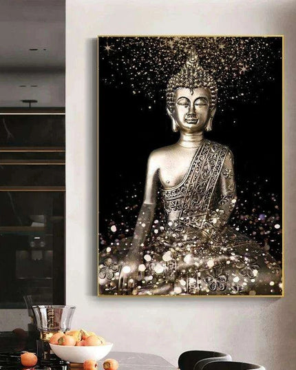 Tranquil Buddha Essence: Customizable Zen Canvas Art for Home and Office Decor