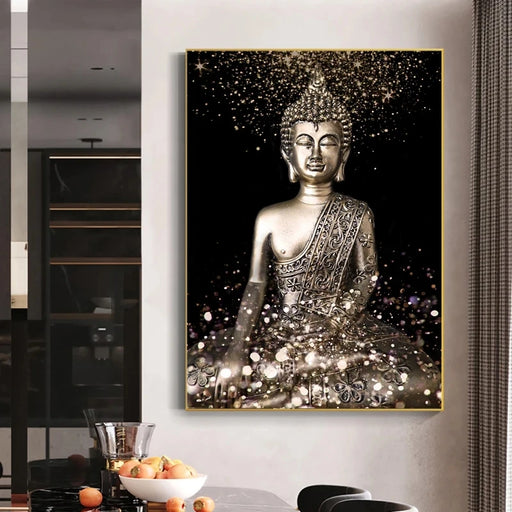 Buddha's Tranquil Essence: Customizable Canvas Art for Home and Office Decors