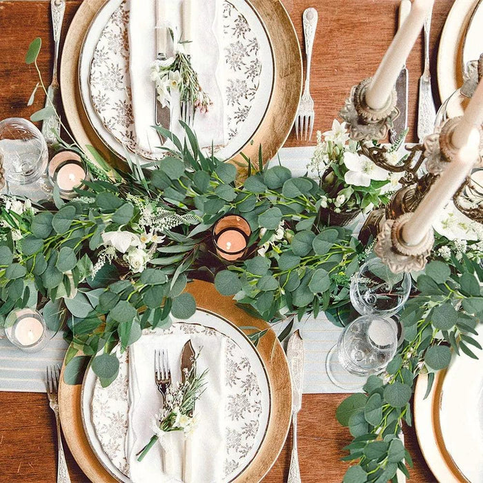 Elegant Silver Dollar Eucalyptus Green Swag - Chic Home Decor Accent