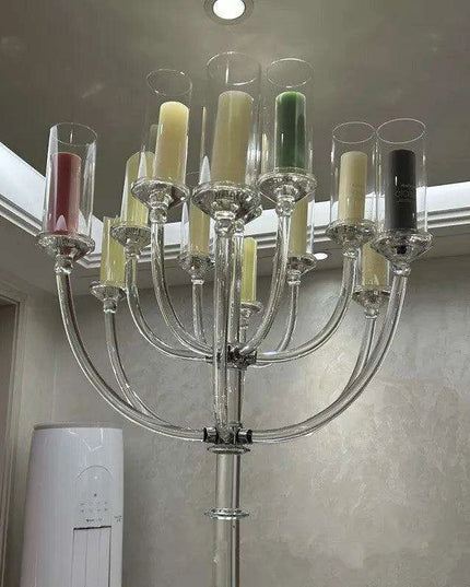 Elegant 13-Arm Crystal Candle Holder