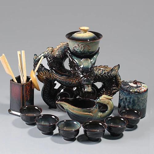 Portable Elegant Gongfu Tea Ceremony Set with Classic Teapot and Infuser