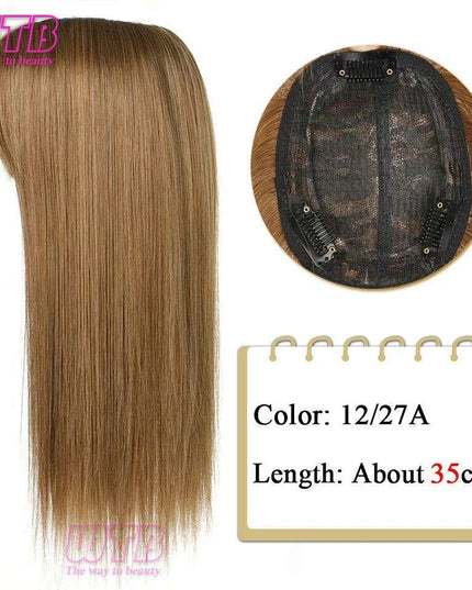 Bangs & Volume: Clip-In Hair Topper for Instant Transformation