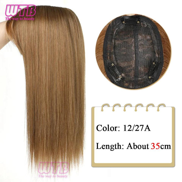 Bangs & Volume: Clip-In Hair Topper for Instant Transformation