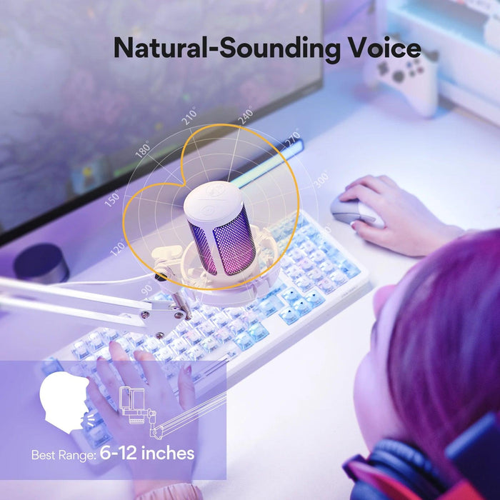 Gamerwave DGM20S Pro RGB USB Gaming Microphone - Customizable Lighting with Superior Audio Quality