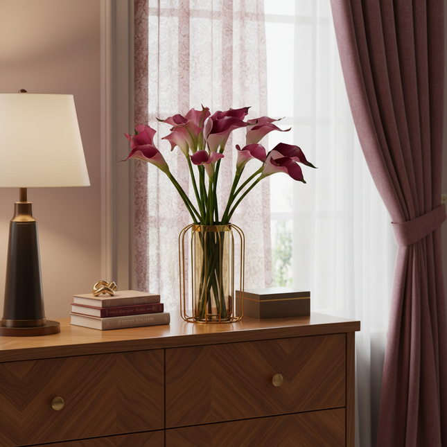 EVA Calla Lily Artificial Flowers — Set of 10