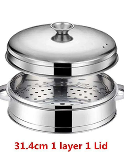 Bamboo Steamer Pot Combo with Stainless Steel Accessories for Ultimate Steaming