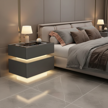Fabric Upholstered Nightstand with Drawer — Intelligent Storage Bedside Table Nightstands bedroom-furniture-nightstands-bedside-table-intelligent-storage-cabinet-bed-table-cajonera-muebles-mesa-muebles-para-el-hogar Furniture›Bedroom Furniture›Nightstands & Bedside Tables